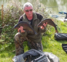 Bailiff Dave Barry with a brace from Wood Bev 16-04-15