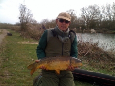 Don Perks with a nice carp from Wood Bevington early 2014.