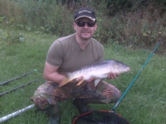 Name: Richard Johnson, Fish: Mirror, Weight: Unknown, Water: Bradley Green, Method: Pole Fished Pellet, Date: July 2011