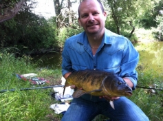 Name: Richard Johnson, Fish: Mirror, Weight: Unknown, Water: Cann Lane, Method: Float Fished Bread Flake, Date: July 2011